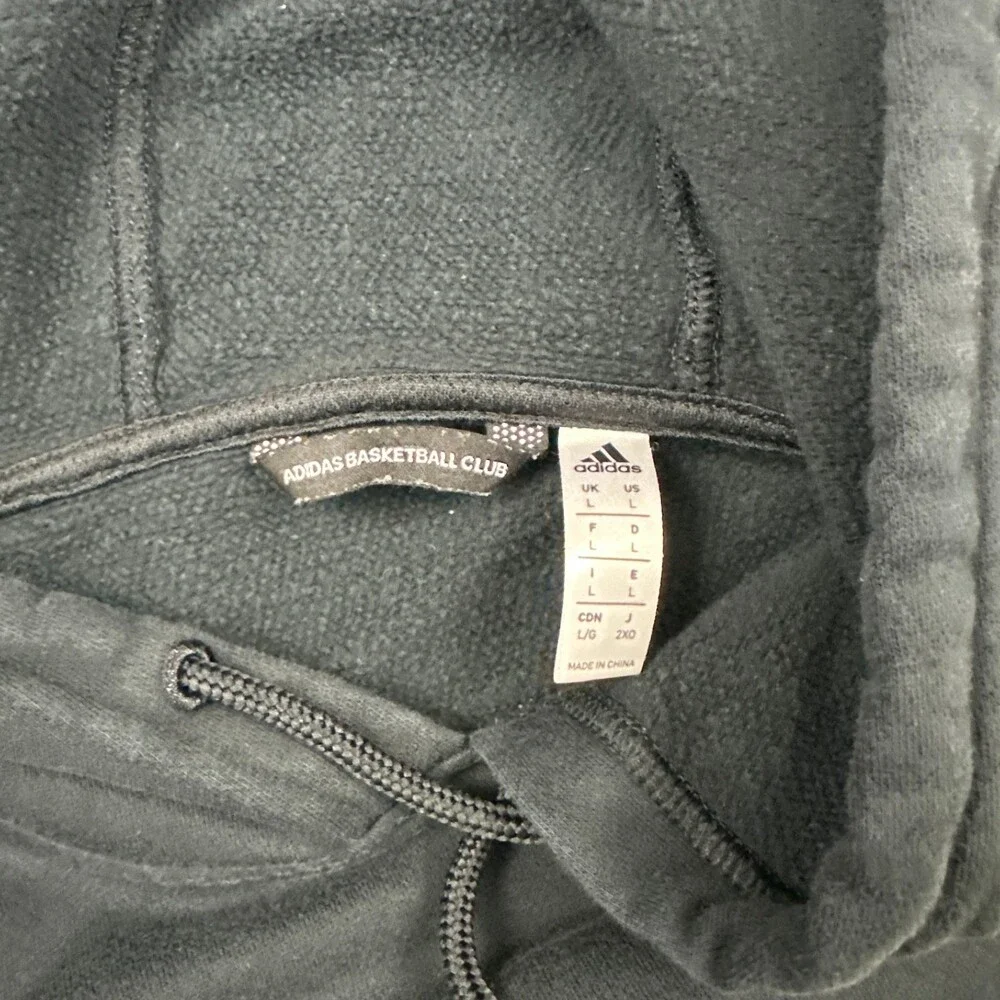Adidas Hoodie Men L Black Damian Lillard Get Dealt With Basketball Sweatshirt *